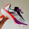 Performance Cushion Running Sneakers – White / Purple / Neon Orange
