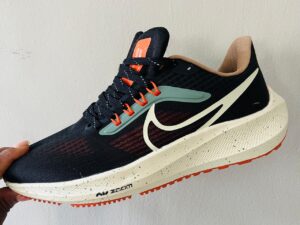 Trail Performance Running Sneakers – Black / Cream / Orange