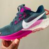 All-Terrain Cushion Trail Running Sneakers – Teal / Navy / Pink