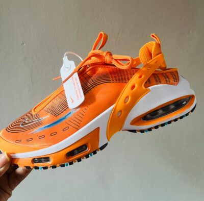 Air-Cushion Performance Running Shoes – Orange / White / Black