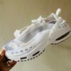 Performance Air-Cushion Running Sneakers – White / Black / Gold Accents